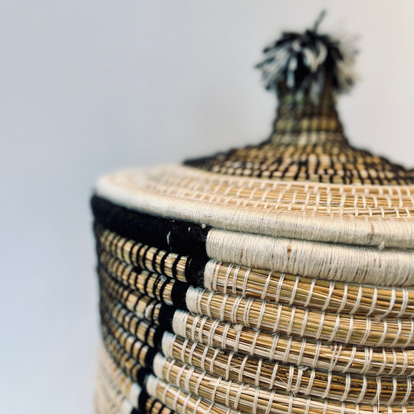 Panier à linge en fibre végétale D40/h67 cm