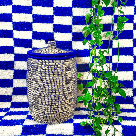 Panier à linge en fibre végétale D50/h73 cm
