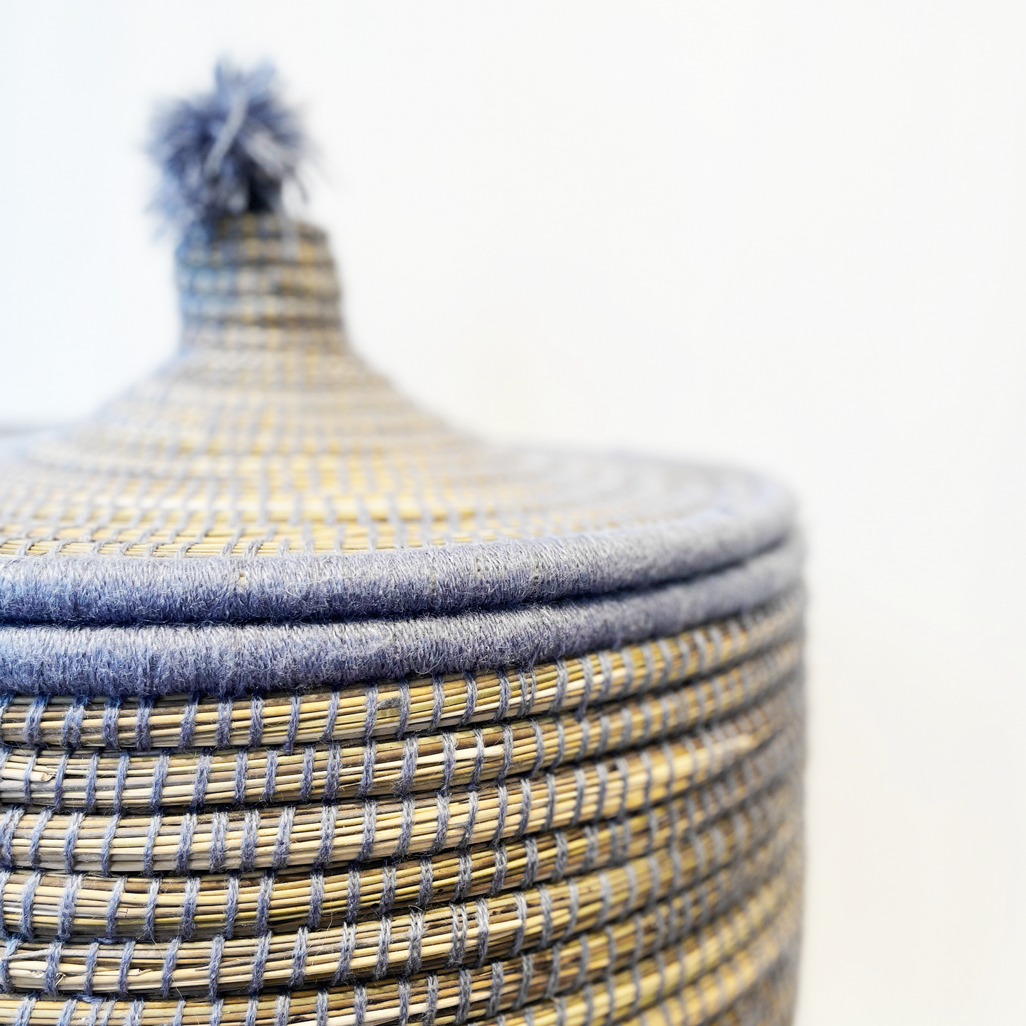 Panier à linge en fibre végétale D45/h73 cm