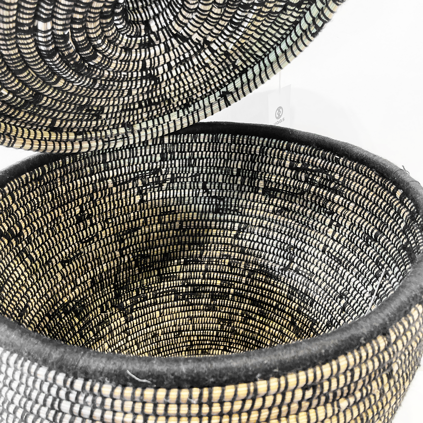 Panier à linge en fibre végétale D50/h73 cm