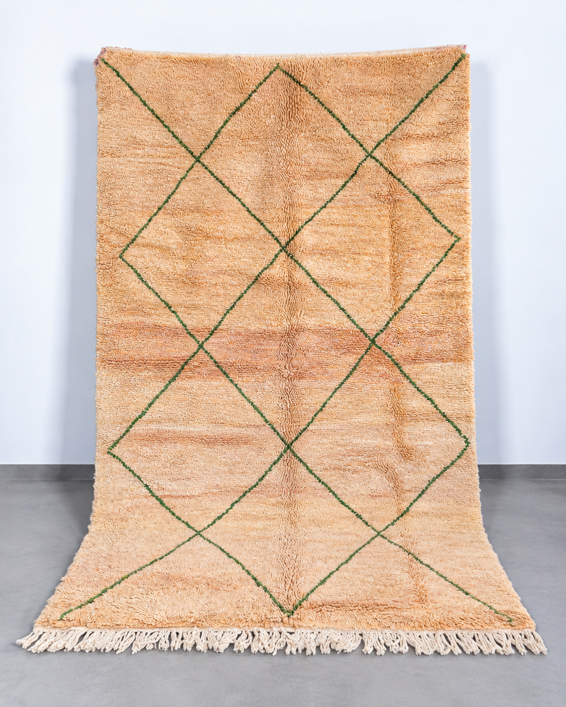 Tapis berbère Beni Ouarain coloré 250 × 150 cm, laine nouée main au Maroc