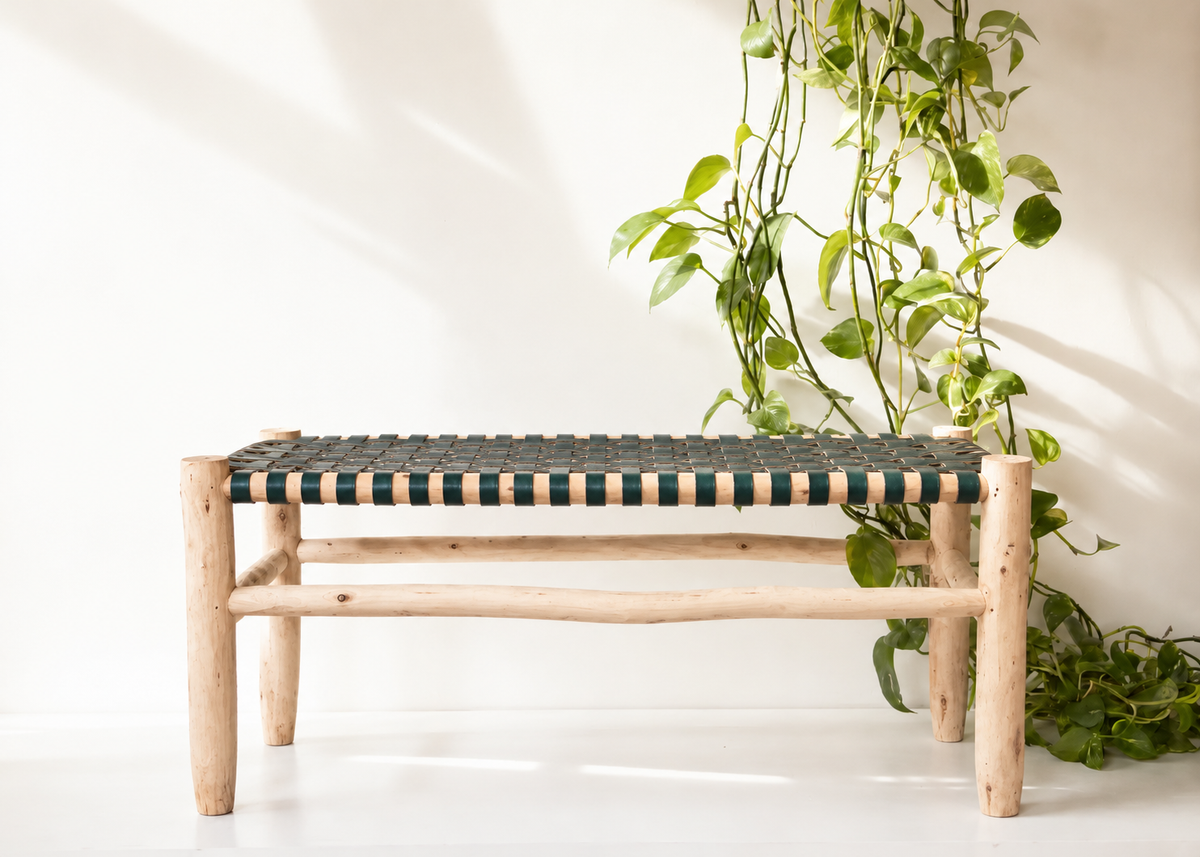 Leather bench 1M