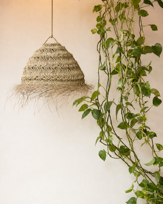 Palm fiber lamp