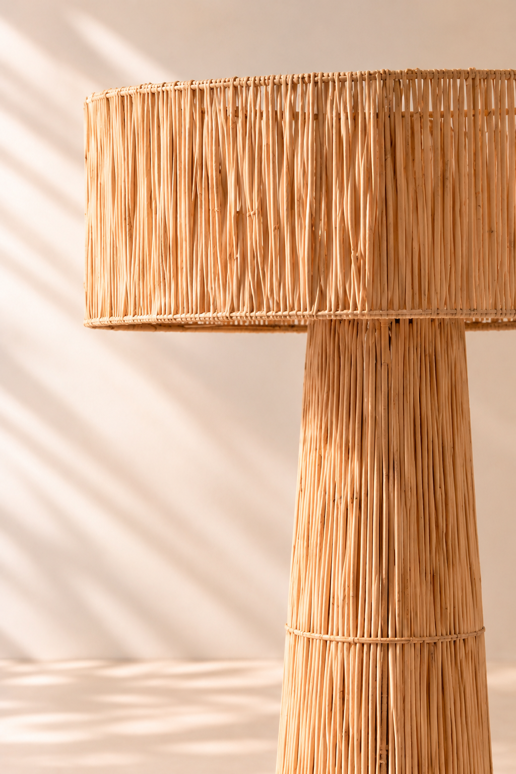 Raffia table lamp L138cm