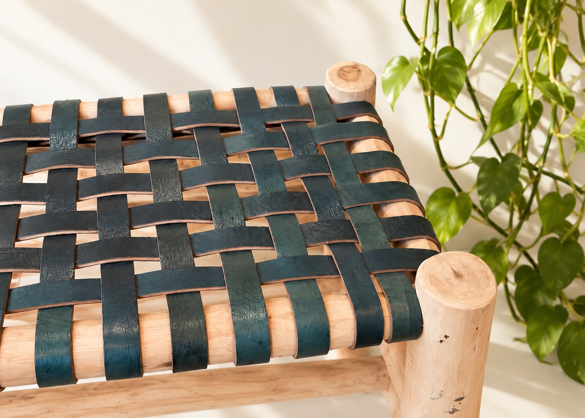 Leather bench 1M