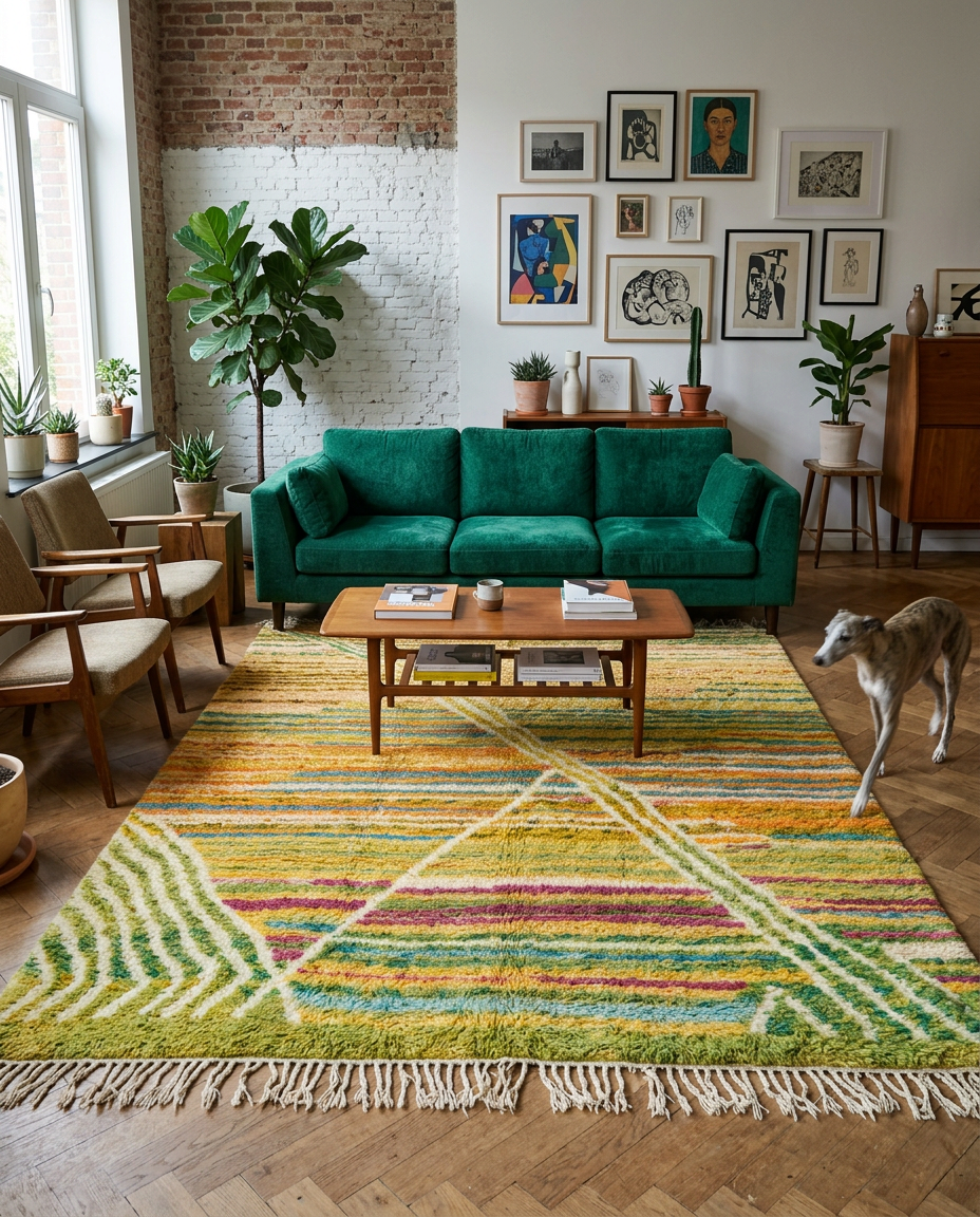 tapis color, tapis berbère, berberrug, tapis en laine, tapis marocain, rugshop, morrocankilim