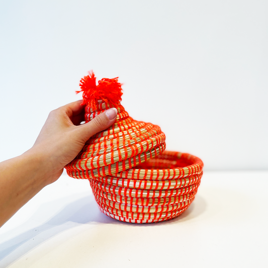 Mini panier en fibre végétale